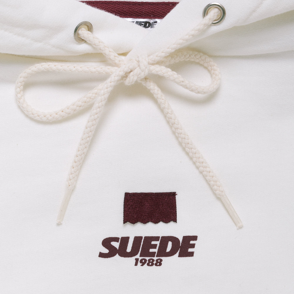 Signature Hoodie Off White-Burgundy Logo&Flap