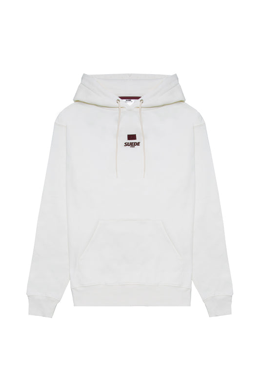 Signature Hoodie Off White-Burgundy Logo&Flap