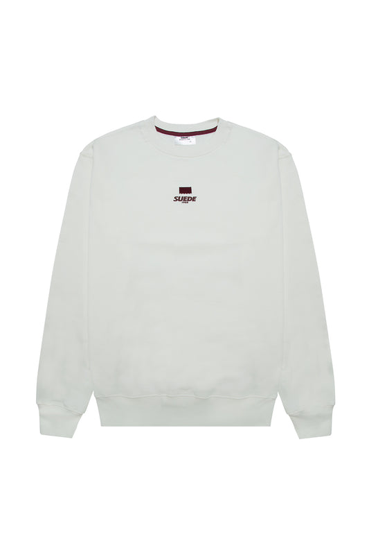 Signature Crewneck Off White-Burgundy Logo&Flap