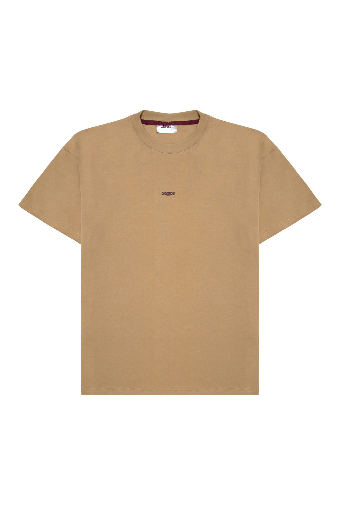 Signature T-Shirt Beige-Burgundy Logo&Flap