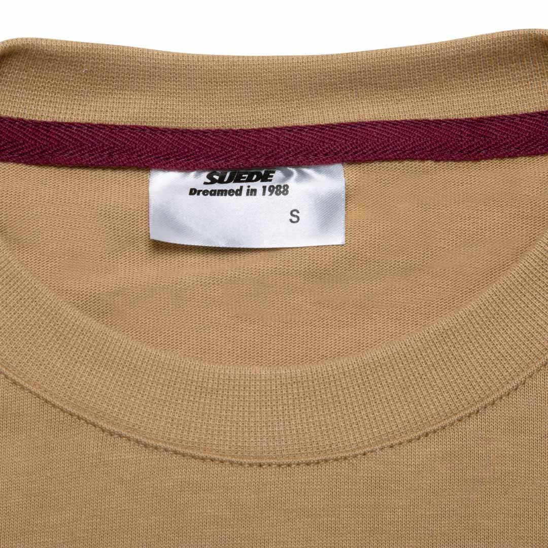 Signature T-Shirt Beige-Burgundy Logo&Flap