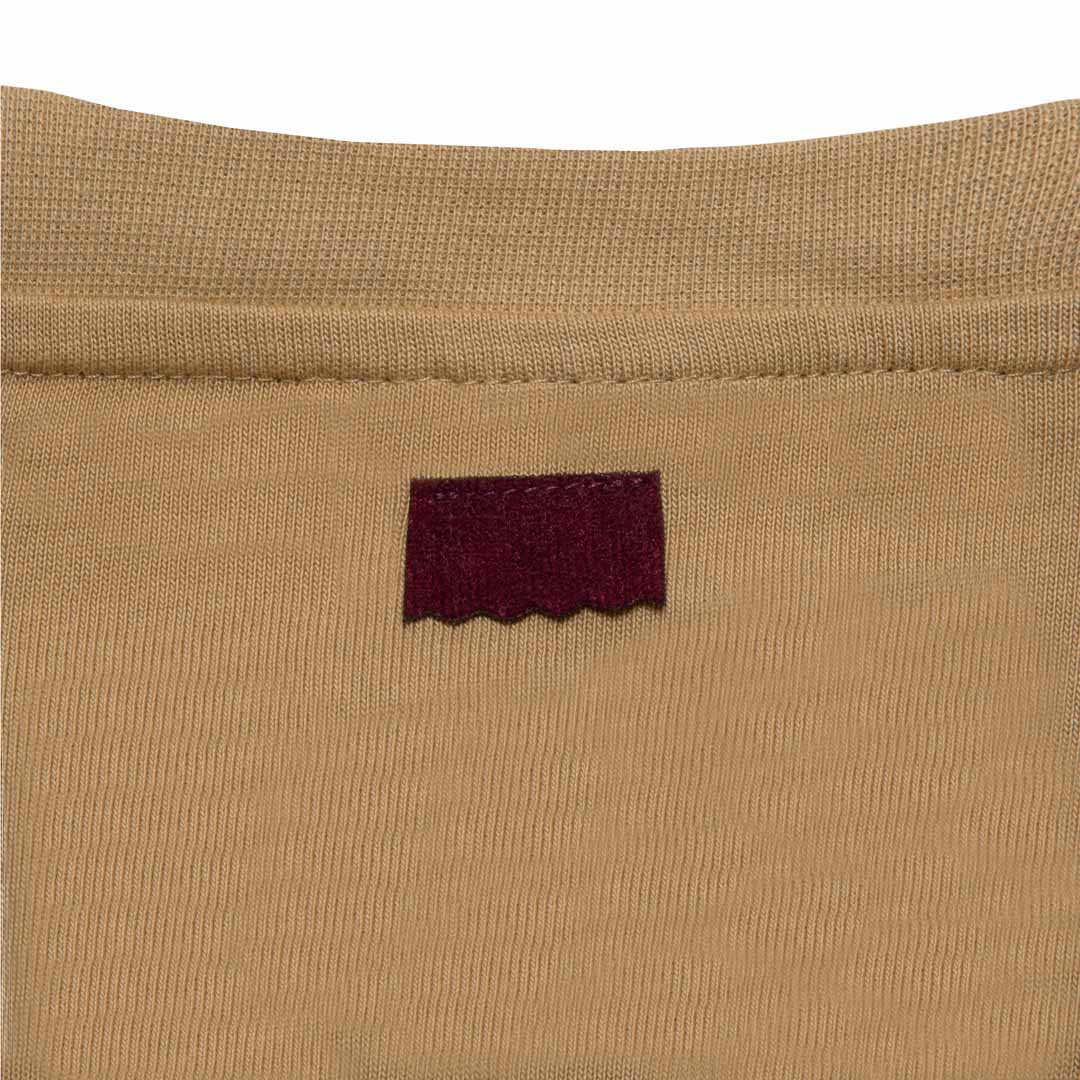 Signature T-Shirt Beige-Burgundy Logo&Flap