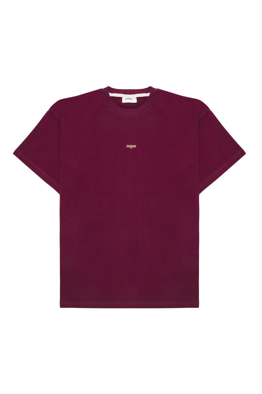 Signature T-Shirt Burgundy-Beige Logo&Flap