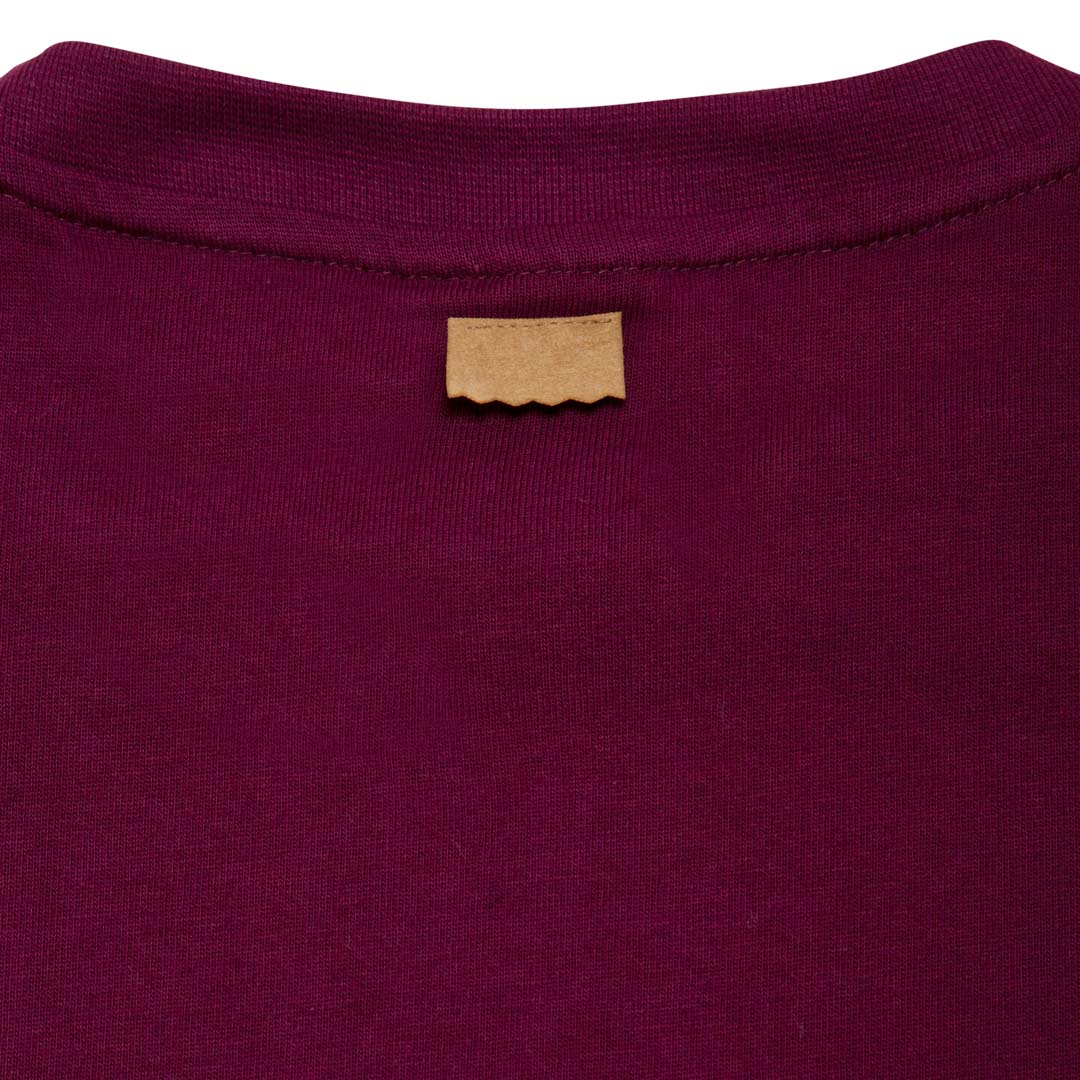 Signature T-Shirt Burgundy-Beige Logo&Flap